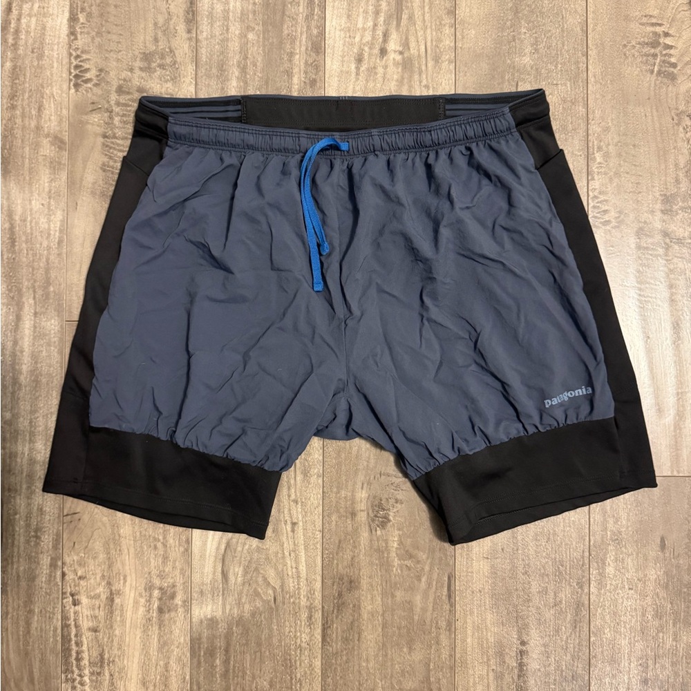 Patagonia Men's Gray and Black Shorts